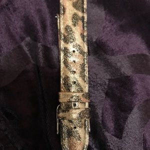 Leopard leather Michele Watch band